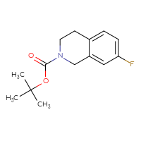 Chemical structure of tert-butyl 7-fluoro-1,2,3,4-tetrahydroisoquinoline-2-carboxylate - CSSB00102422691