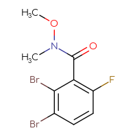 Chemical structure of 2,3-dibromo-6-fluoro-N-methoxy-N-methylbenzamide - CSSB18008920001