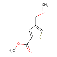 Chemical structure of methyl 4-(methoxymethyl)thiophene-2-carboxylate - CSSB00019418185