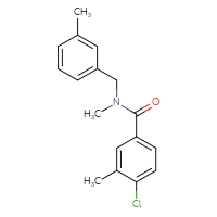 Chemical structure of 4-chloro-N,3-dimethyl-N-[(3-methylphenyl)methyl]benzamide - CSSB02033918157