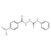 Chemical structure of 4-nitro-N-[(phenylcarbamothioyl)amino]benzamide - CSSB00020582013