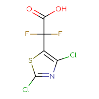 Chemical structure of 2-(2,4-dichloro-1,3-thiazol-5-yl)-2,2-difluoroacetic acid - CSSB02516889357