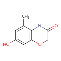 Chemical structure of 7-hydroxy-5-methyl-3,4-dihydro-2H-1,4-benzoxazin-3-one - CSSB00010564683
