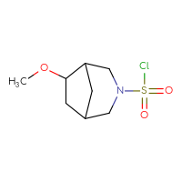 Chemical structure of 6-methoxy-3-azabicyclo[3.2.1]octane-3-sulfonyl chloride - CSSB06771077984