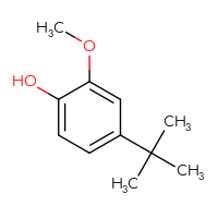 Chemical structure of 4-tert-butyl-2-methoxyphenol - CSSB00009868026