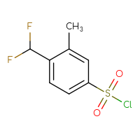 Chemical structure of 4-(difluoromethyl)-3-methylbenzene-1-sulfonyl chloride - CSSB00102861135
