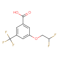 Chemical structure of 3-(2,2-difluoroethoxy)-5-(trifluoromethyl)benzoic acid - CSSB00160568288