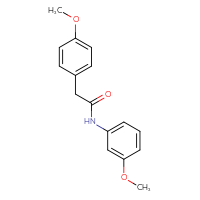 Chemical structure of N-(3-methoxyphenyl)-2-(4-methoxyphenyl)acetamide - CSSB00026305877