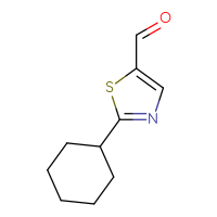 Chemical structure of 2-cyclohexyl-1,3-thiazole-5-carbaldehyde - CSSB00000685470