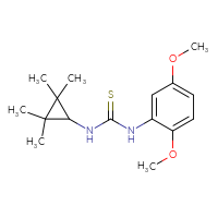 Chemical structure of 1-(2,5-dimethoxyphenyl)-3-(2,2,3,3-tetramethylcyclopropyl)thiourea - CSSB02065986945