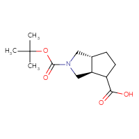 Chemical structure of (3aS,6aR)-2-[(tert-butoxy)carbonyl]-octahydrocyclopenta[c]pyrrole-4-carboxylic acid - CSSB00044305250