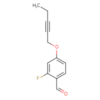 Chemical structure of 2-fluoro-4-(pent-2-yn-1-yloxy)benzaldehyde - CSSB00158896084