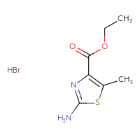 Chemical structure of ethyl 2-amino-5-methyl-1,3-thiazole-4-carboxylate hydrobromide - CSSB00025713121