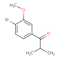 Chemical structure of 1-(4-bromo-3-methoxyphenyl)-2-methylpropan-1-one - CSSB00011085661