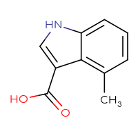 Chemical structure of 4-methyl-1H-indole-3-carboxylic acid - CSSB00000743974