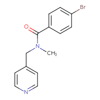 Chemical structure of 4-bromo-N-methyl-N-[(pyridin-4-yl)methyl]benzamide - CSSB00000665921