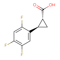 Chemical structure of (1R,2R)-2-(2,4,5-trifluorophenyl)cyclopropane-1-carboxylic acid - CSSB00135379405