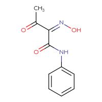 Chemical structure of (2Z)-2-(N-hydroxyimino)-3-oxo-N-phenylbutanamide - CSSB00020597419