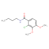 Chemical structure of N-butyl-2-chloro-3,4-dimethoxybenzamide - CSSB01384552098