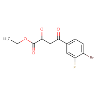 Chemical structure of ethyl 4-(4-bromo-3-fluorophenyl)-2,4-dioxobutanoate - CSSB00020649451