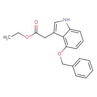 Chemical structure of ethyl 2-[4-(benzyloxy)-1H-indol-3-yl]acetate - CSSB01402450587
