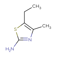 Chemical structure of 5-ethyl-4-methyl-1,3-thiazol-2-amine - CSSB00011264006