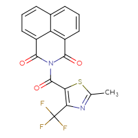 Chemical structure of 3-[2-methyl-4-(trifluoromethyl)-1,3-thiazole-5-carbonyl]-3-azatricyclo[7.3.1.0⁵,¹³]trideca-1(13),5,7,9,11-pentaene-2,4-dione - CSSB06741706559
