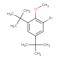 Chemical structure of 1-bromo-3,5-di-tert-butyl-2-methoxybenzene - CSSB00160522273