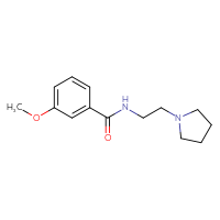 Chemical structure of 3-methoxy-N-[2-(pyrrolidin-1-yl)ethyl]benzamide - CSSB00026858094