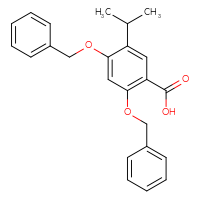 Chemical structure of 2,4-bis(benzyloxy)-5-(propan-2-yl)benzoic acid - CSSB00028505829