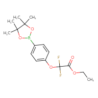 Chemical structure of ethyl 2,2-difluoro-2-[4-(4,4,5,5-tetramethyl-1,3,2-dioxaborolan-2-yl)phenoxy]acetate - CSSB00160572671
