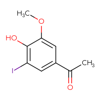Chemical structure of 1-(4-hydroxy-3-iodo-5-methoxyphenyl)ethan-1-one - CSSB00013354739