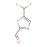 Chemical structure of 5-(difluoromethyl)-1,3-thiazole-2-carbaldehyde - CSSB00015764608