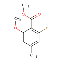 Chemical structure of methyl 2-fluoro-6-methoxy-4-methylbenzoate - CSSB00135465866