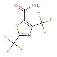 Chemical structure of bis(trifluoromethyl)-1,3-thiazole-5-carboxamide - CSSB00135415600