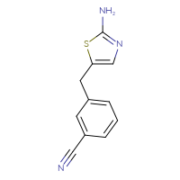 Chemical structure of 3-[(2-amino-1,3-thiazol-5-yl)methyl]benzonitrile - CSSB00000246589