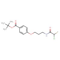 Chemical structure of tert-butyl 4-[3-(2-chloro-2-fluoroacetamido)propoxy]benzoate - CSSB21332055963