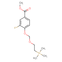 Chemical structure of methyl 3-fluoro-4-{[2-(trimethylsilyl)ethoxy]methoxy}benzoate - CSSB20966120535