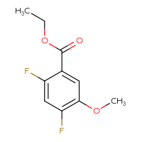 Chemical structure of ethyl 2,4-difluoro-5-methoxybenzoate - CSSB00038055023