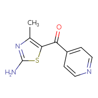 Chemical structure of 4-methyl-5-(pyridine-4-carbonyl)-1,3-thiazol-2-amine - CSSB00010116214