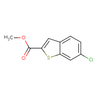 Chemical structure of methyl 6-chloro-1-benzothiophene-2-carboxylate - CSSB00000069152