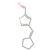 Chemical structure of 4-(cyclopentylidenemethyl)thiophene-2-carbaldehyde - CSSB00102721826
