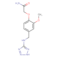 Chemical structure of 2-(2-methoxy-4-{[(2H-1,2,3,4-tetrazol-5-yl)amino]methyl}phenoxy)acetamide - CSSB00116277780