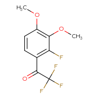 Chemical structure of 2,2,2-trifluoro-1-(2-fluoro-3,4-dimethoxyphenyl)ethan-1-one - CSSB20940875604