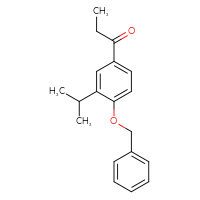 Chemical structure of 1-[4-(benzyloxy)-3-(propan-2-yl)phenyl]propan-1-one - CSSB21103685733