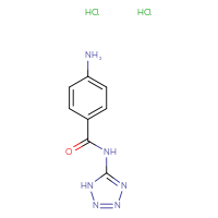 Chemical structure of 4-amino-N-(1H-1,2,3,4-tetrazol-5-yl)benzamide dihydrochloride - CSSB20621781072