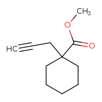 Chemical structure of methyl 1-(prop-2-yn-1-yl)cyclohexane-1-carboxylate - CSSB00000717305