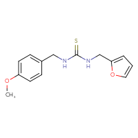 Chemical structure of 3-[(furan-2-yl)methyl]-1-[(4-methoxyphenyl)methyl]thiourea - CSSB00103989806