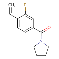 Chemical structure of 1-(4-ethenyl-3-fluorobenzoyl)pyrrolidine - CSSB02495351149