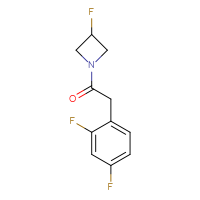 Chemical structure of 2-(2,4-difluorophenyl)-1-(3-fluoroazetidin-1-yl)ethan-1-one - CSSB00081341009